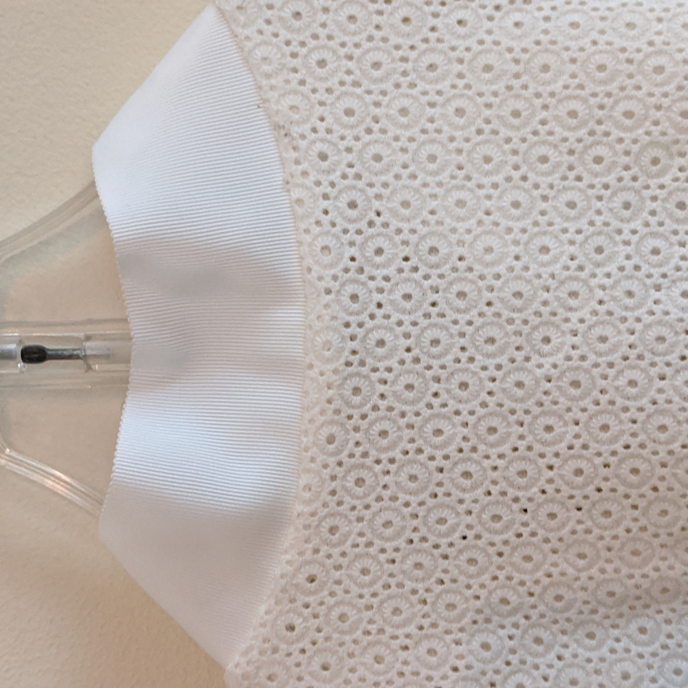 NWTs Elie Tahari Ivory Eyelet Cotton Andie Jacket size 12 - Picture 9 of 14